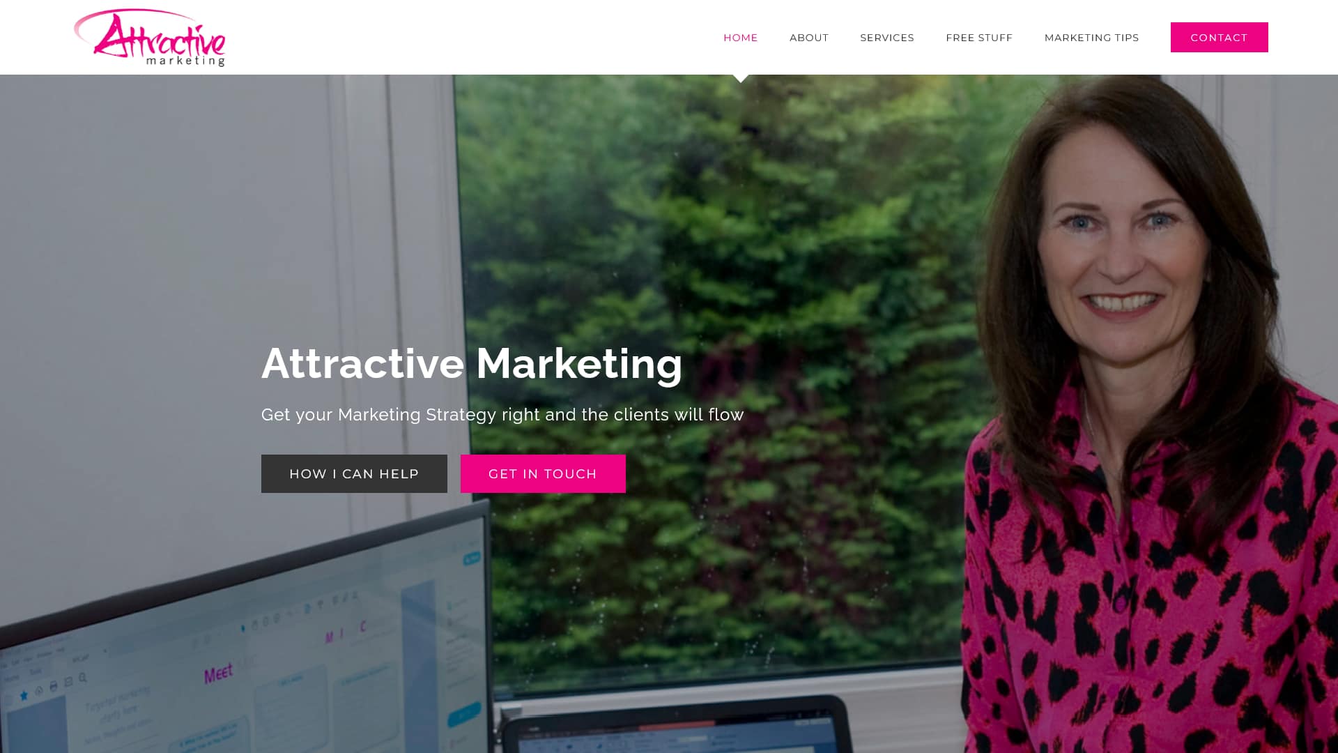 The Attractive Marketing website homepage