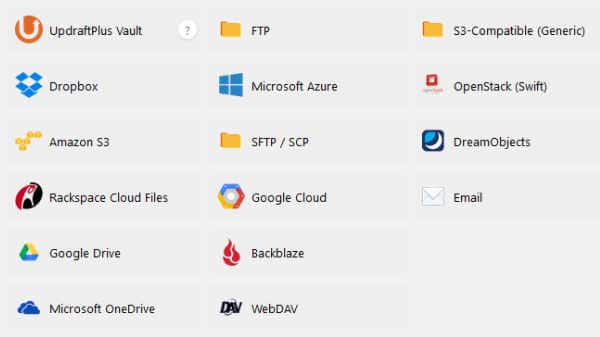 Remote storage options