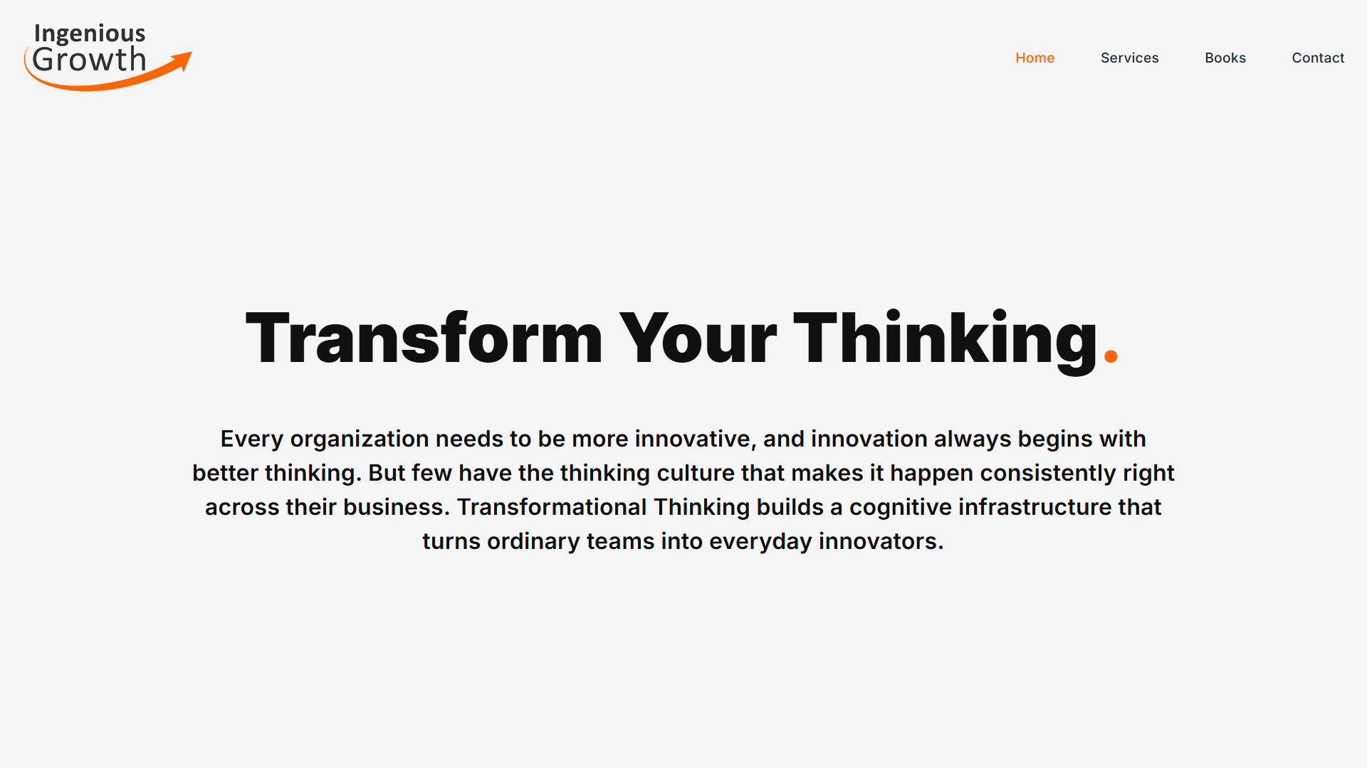 The Ingenious Growth website homepage