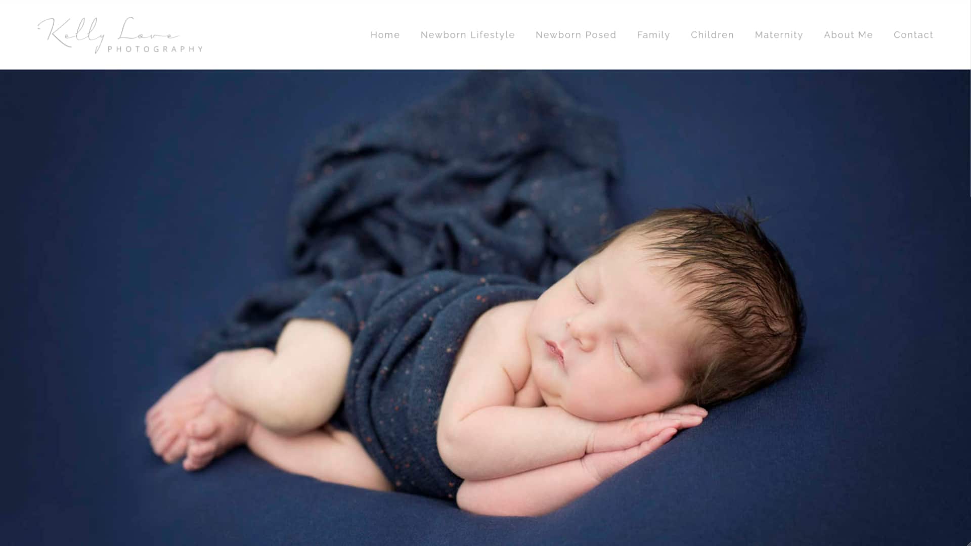 The Kelly Love Photography website homepage